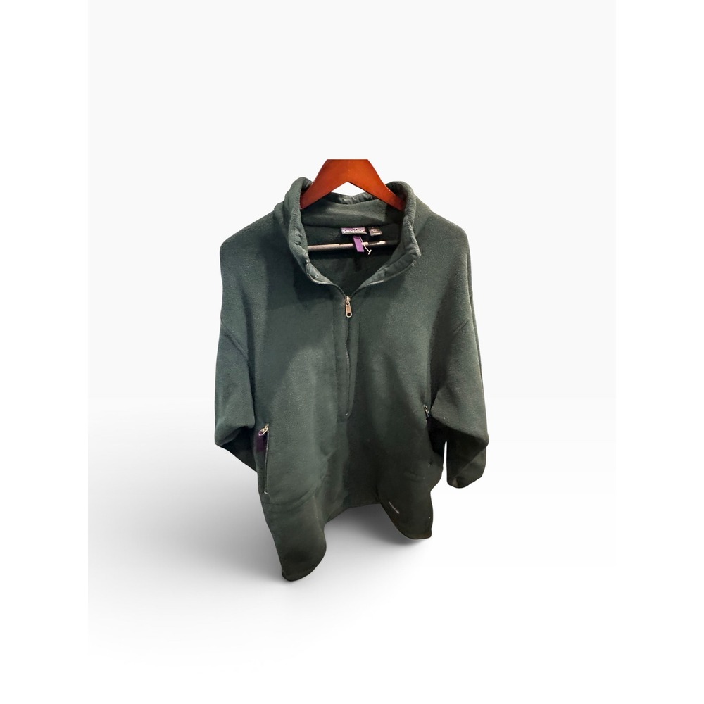 Patagonia Vintage Synchilla Fleece Quarter Zip Pullover Green Made in USA 25250